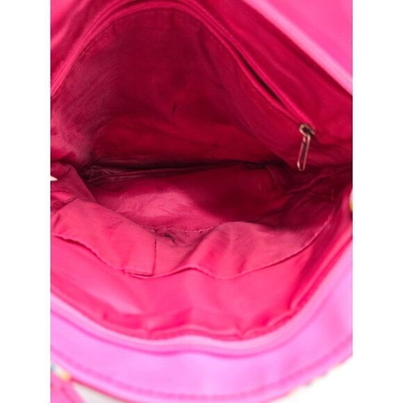 Pink Polka Dot Emoji Tote Bag With Smiley Charm - Picture 5 of 7